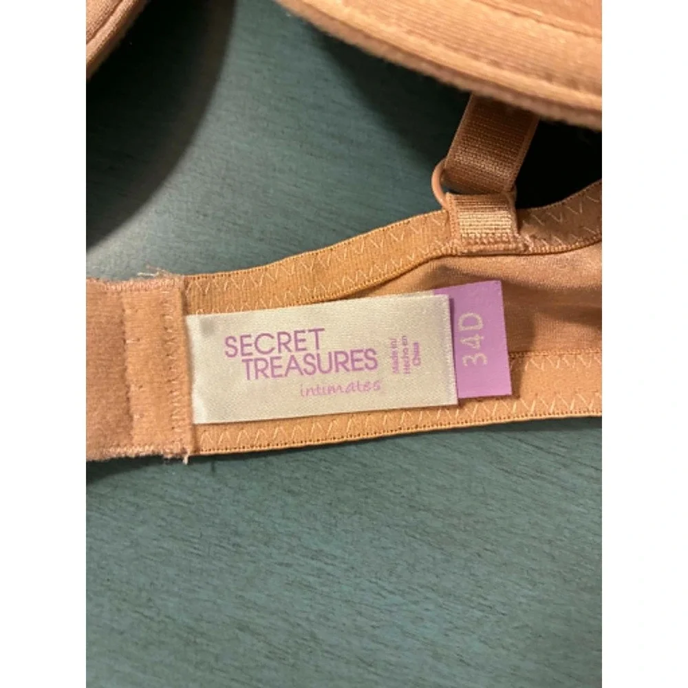 Secret Treasures Tailored T-Shirt Bra Fawn Beige Underwire 34D New NWT